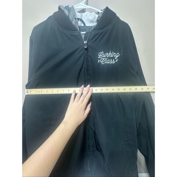 Lurking Class "Protect Your Peace" Cobra Snake Camo Hooded Black Jacket Men's L - Picture 8 of 13